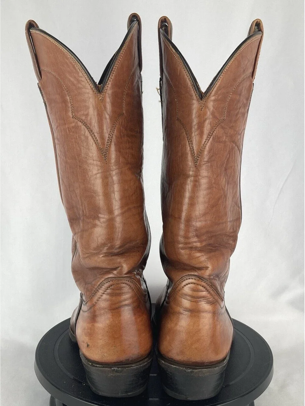 Men’s Size 8.5 D Tony Lama 5084 Vintage Tan Brown Leather Cowboy Western Boots